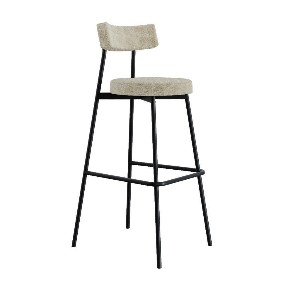 Banqueta Alta Stout Ae: 100 / Aa: 75cm Bqst7510 Boucle Vanilla Boucle Vanilla
