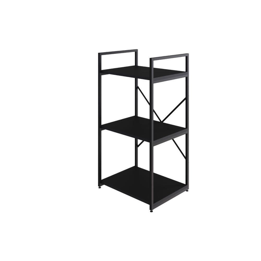 Estante C/03 Prateleiras 84x45x33cm Yon Preto Tx/ Preto Tx/