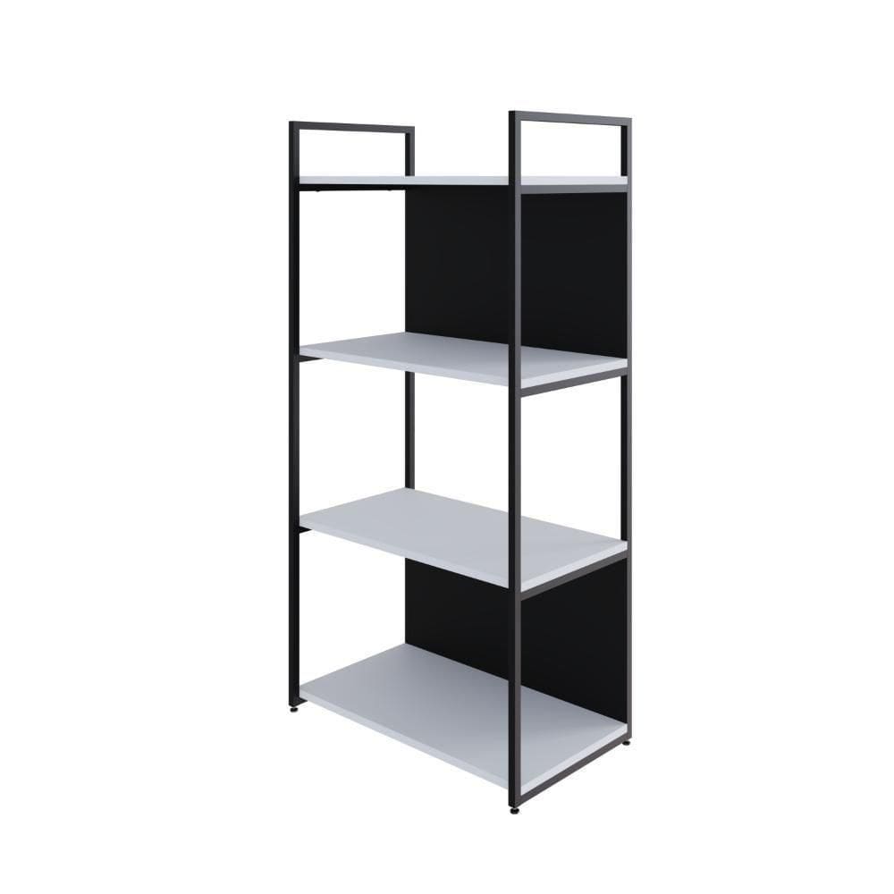 Estante C/04 Prateleiras 118x60x33cm C/fundo Yon Branco Tx/ Branco Tx/