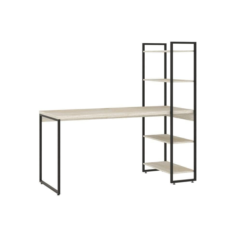 Mesa C/estante Alta 150x64x147cm C/04 Prateleiras Snow /