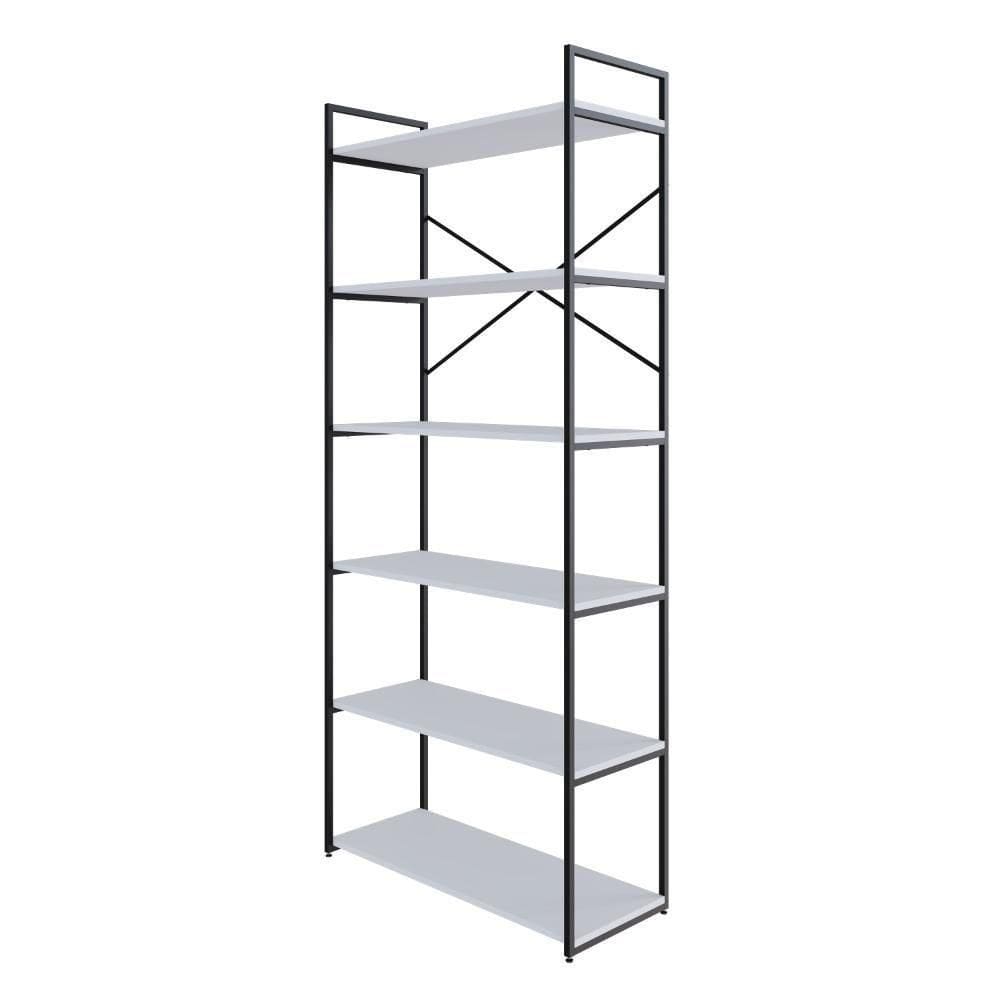 Estante Alta C/06 Prateleiras 185x80x33cm Yon Branco Tx/ Branco Tx/
