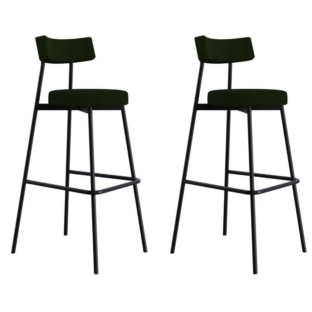 Banqueta Alta Stout Ae: 100 / Aa: 75cm C/02 Un. Etnico Verde Selva Etnico Verde Selva