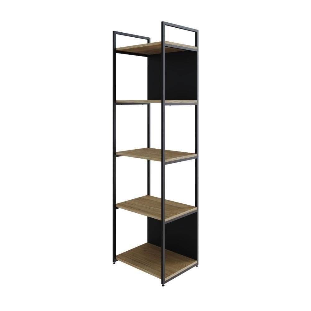 Estante C/05 Prateleiras 152x45x33cm C/fundo Yon Vermont Oak/ Vermont Oak/