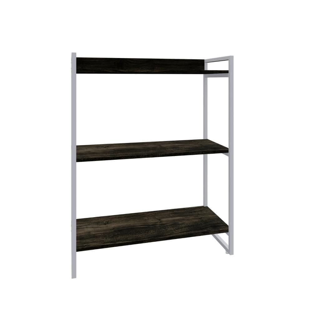 Estante Kuadra 80x40x104cm C/03 Prateleiras Carvalho Dark / Carvalho Dark /