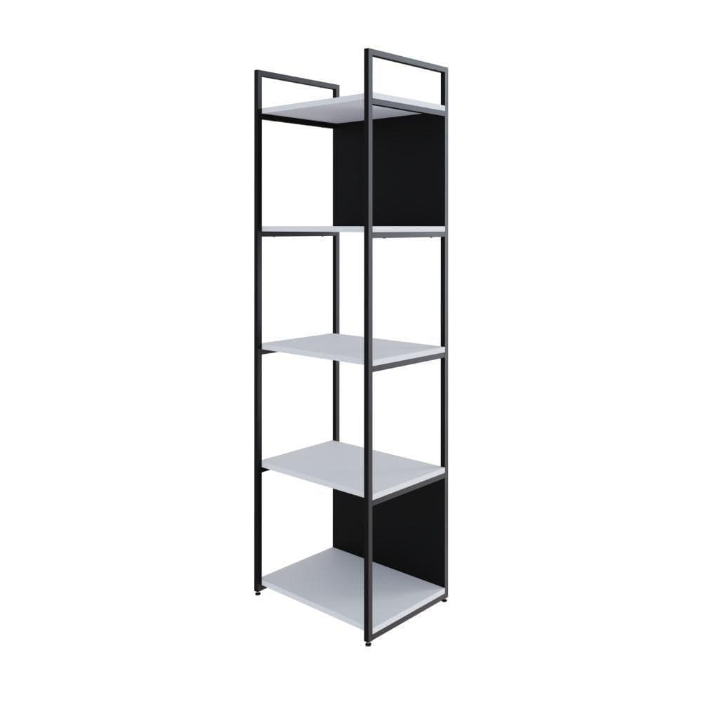 Estante C/05 Prateleiras 152x45x33cm C/fundo Yon Branco Tx/ Branco Tx/