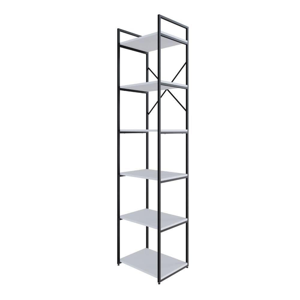 Estante Alta C/06 Prateleiras 185x45x33cm Yon Branco Tx/ Branco Tx/