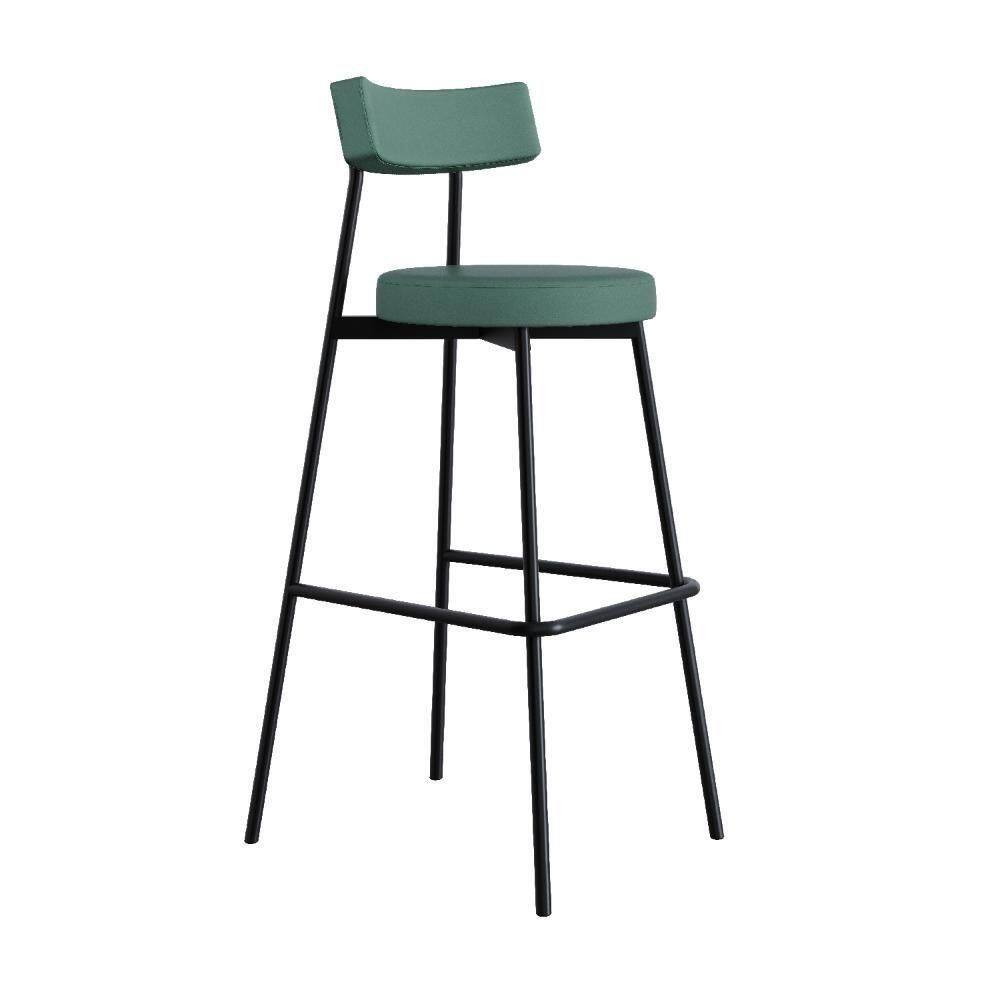 Banqueta Alta Stout Ae: 100 / Aa: 75cm Bqst7510 Courino Urano Verde Sálvia Verde Sálvia