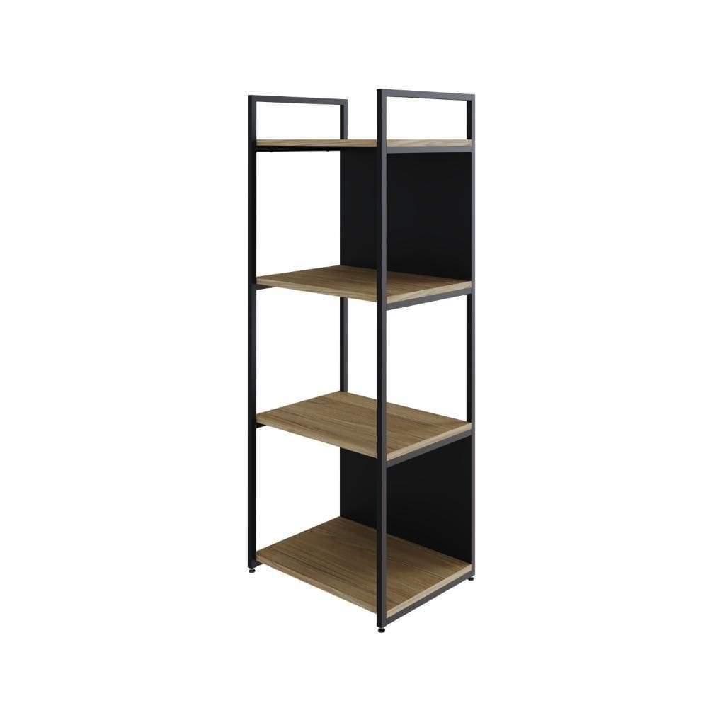 Estante C/04 Prateleiras 118x45x33cm C/fundo Yon Vermont Oak/ Vermont Oak/