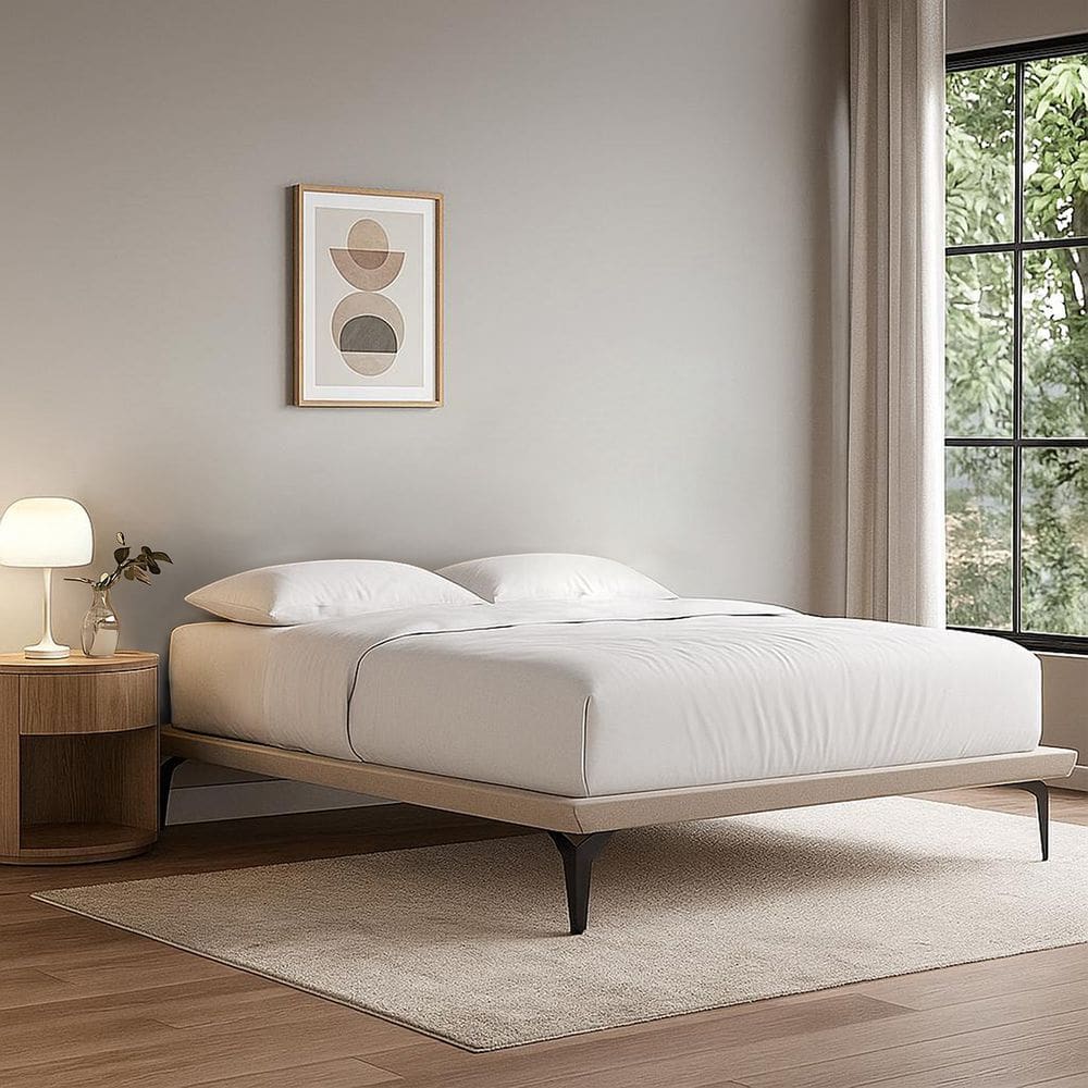 Cama Montessoriana Adulto Ninho Eiffel King Linho Bege