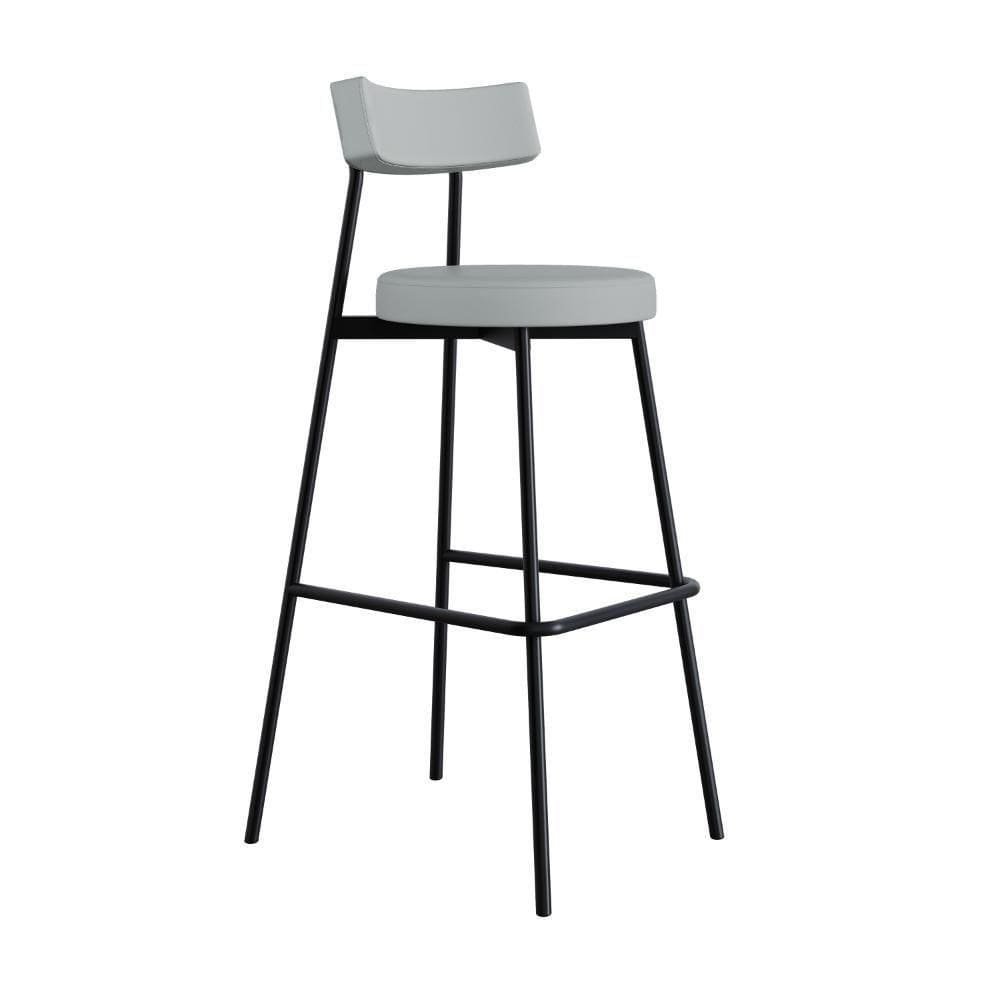 Banqueta Alta Stout Ae: 100 / Aa: 75cm Bqst7510 Courino Saturno Off White Cn.saturno Off White