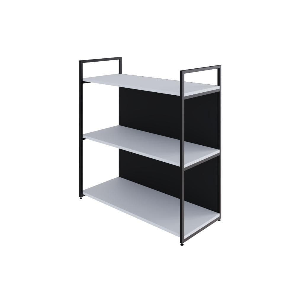 Estante C/03 Prateleiras 84x80x33cm C/fundo Yon Branco Tx/ Branco Tx/