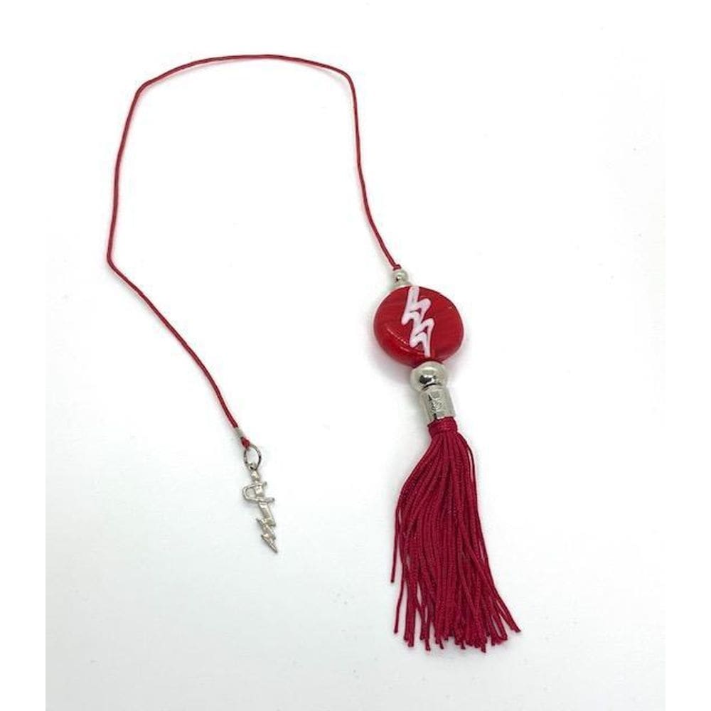 Protetor Carro Iansã Raio 46 Cm Vermelha Em Murano 3,0 Cm