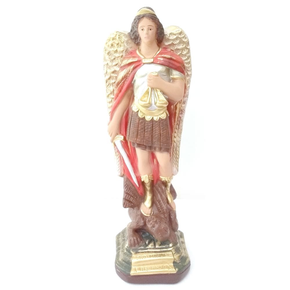 Imagem Gesso Maciço 30cm Altura Pintura Artesanal Evangelize