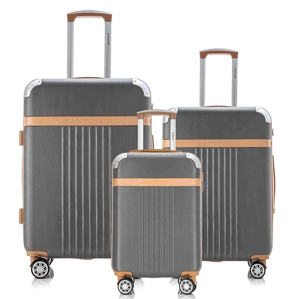 Kit Malas Viagem Athena Kit P M G Rodas Giro 360º Santino