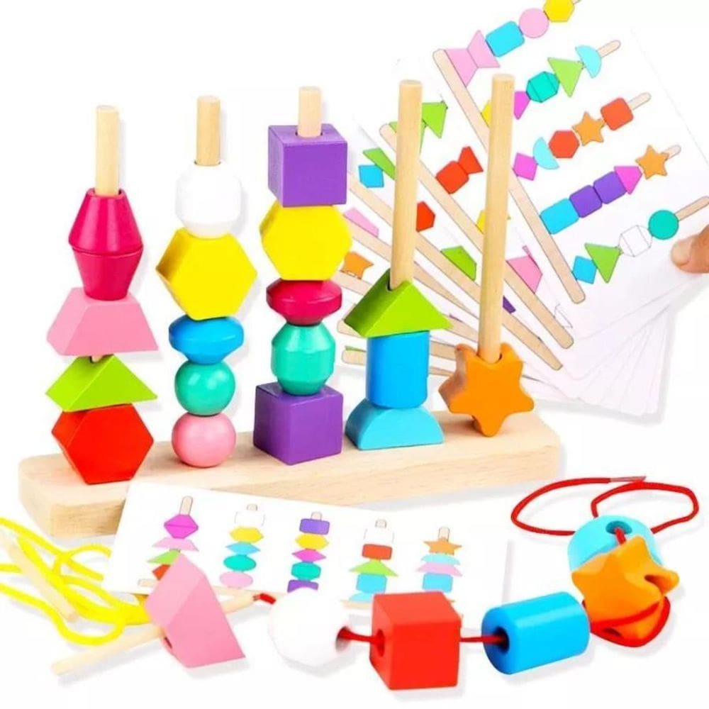 Puzzle Montessori Madeira Cores E Formas Aprender Brincando