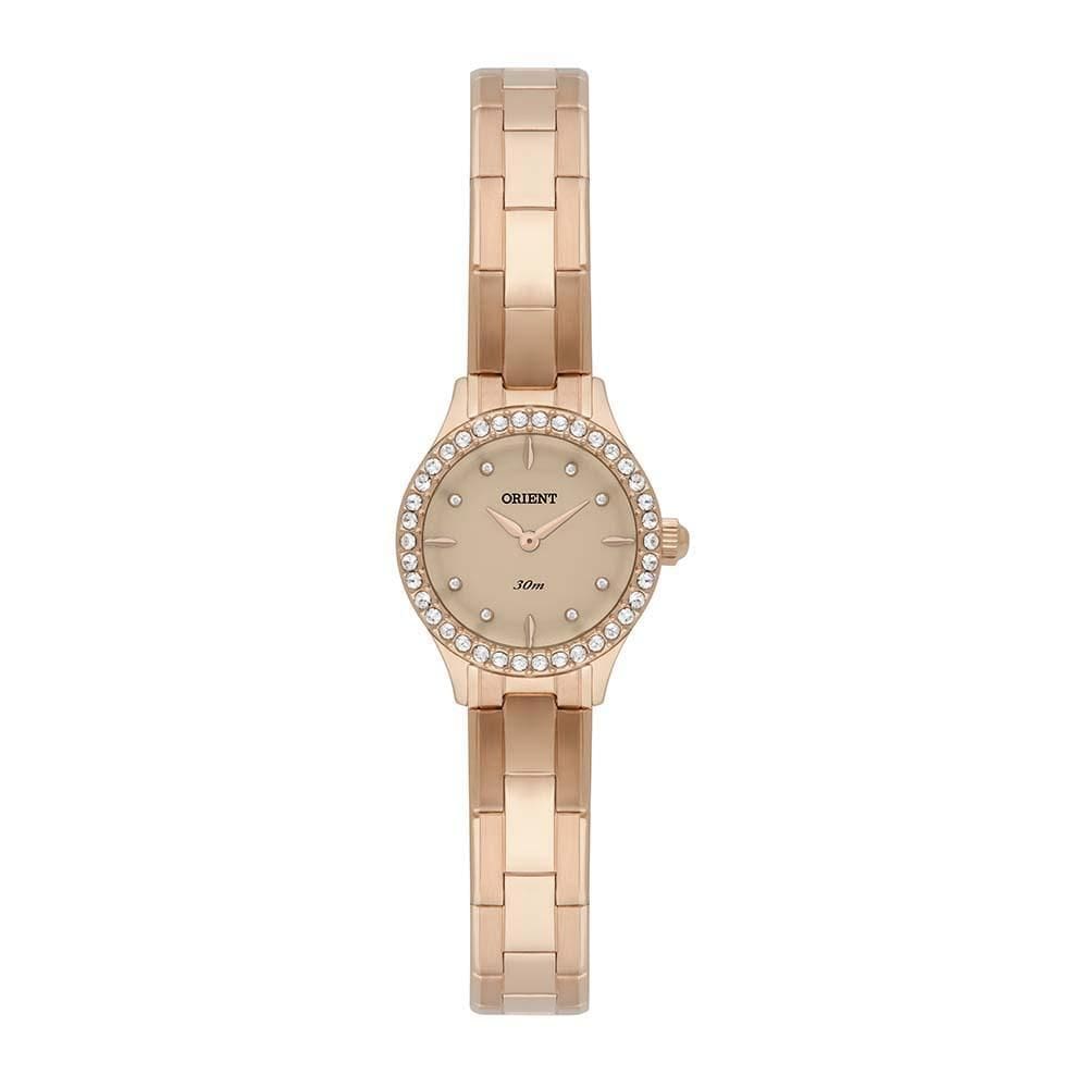 Relógio Orient FRSS0120 R1RX Feminino Rose Gold Aço 3ATM