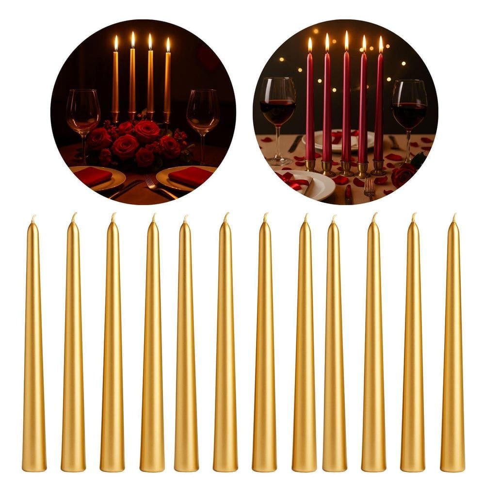12 Velas Para Decoração Vermelha Jantares Luxuosas