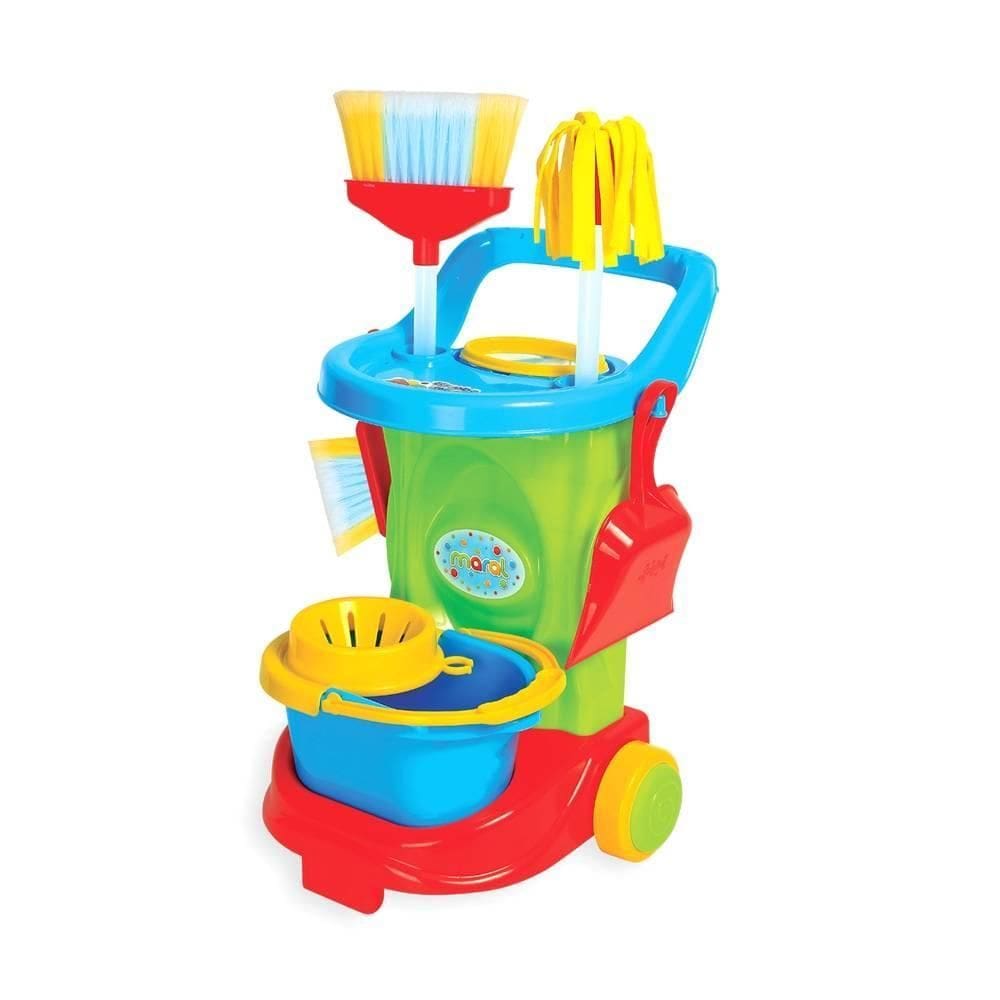 Carrinho De Limpeza Infantil Completo Limpa De Verdade