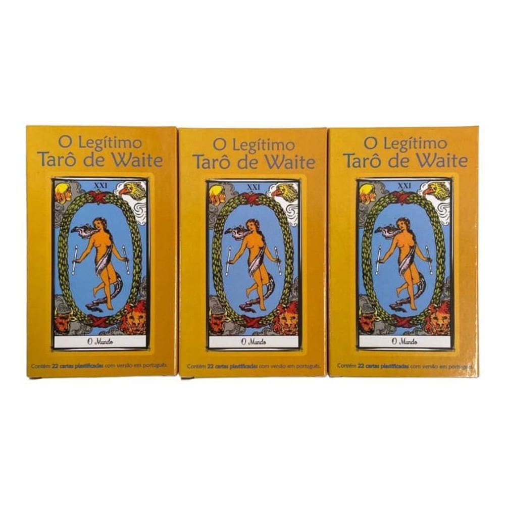 Kit 3 O Taro Waite 22 Cartas Plastificado Manual
