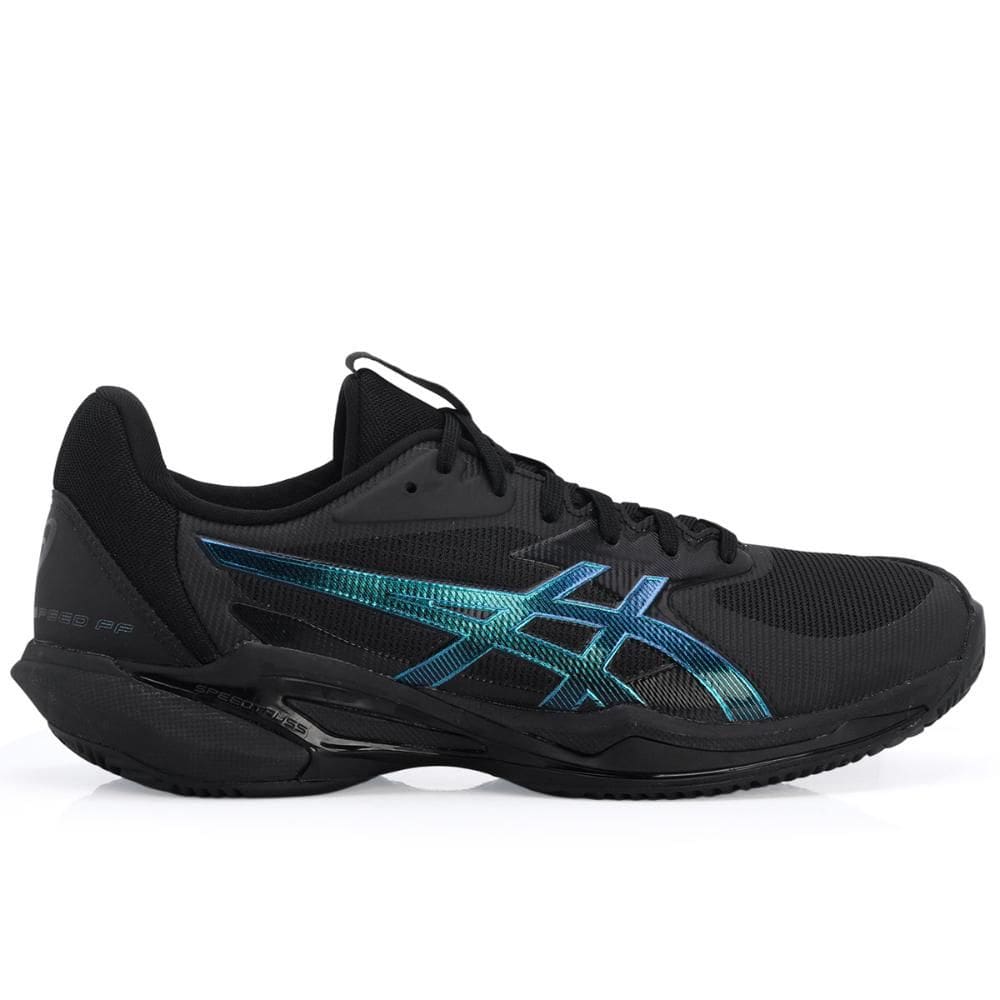 Tênis Asics Solution Speed FF 3 - Clay Saibro - Night Preto e Azul Metal