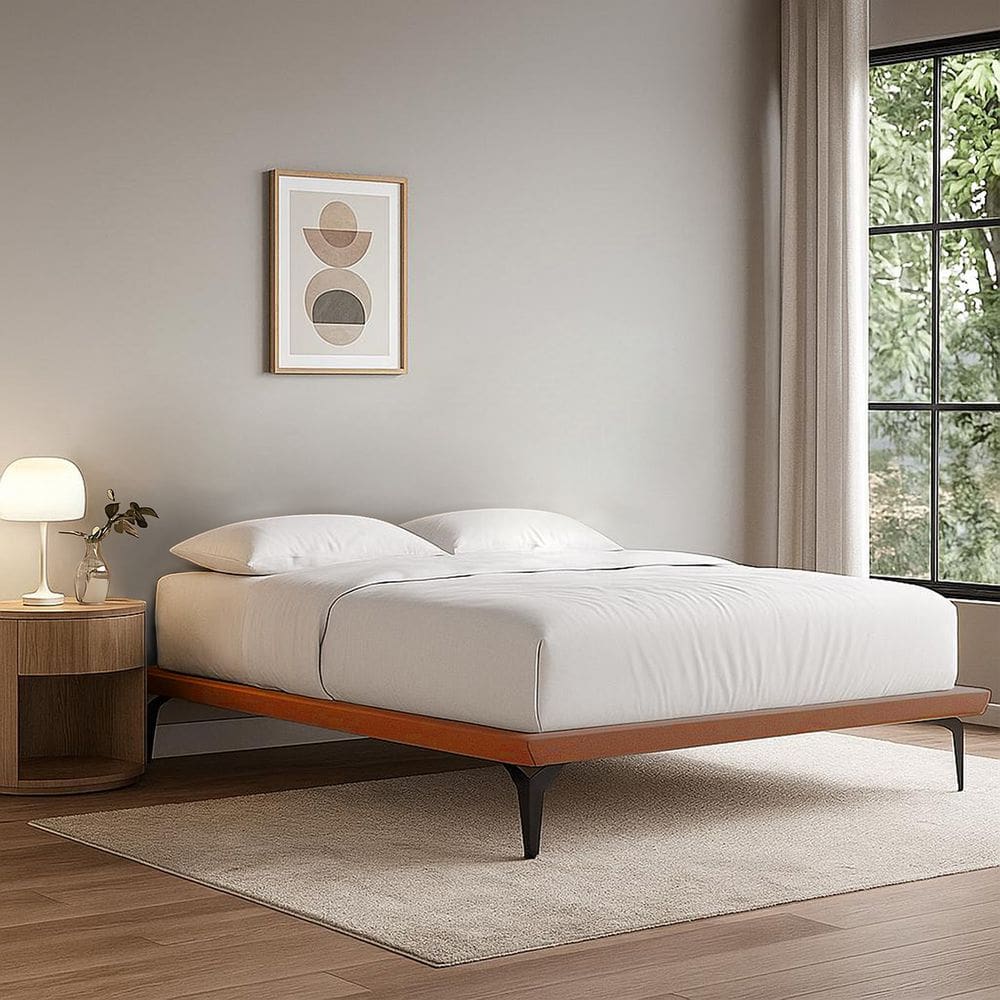 Cama Montessoriana Adulto Ninho Eiffel Queen Linho Telha