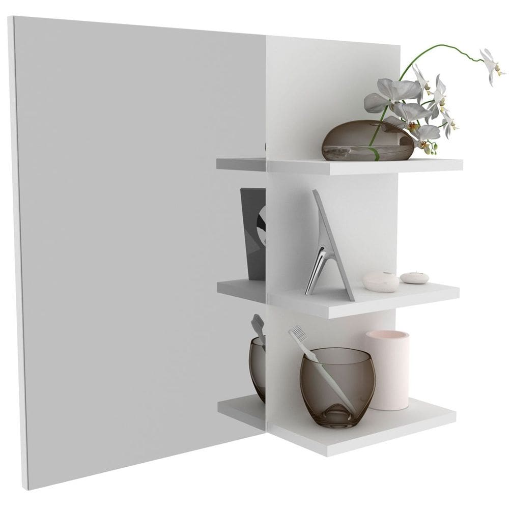 Espelheira para Banheiro 60 cm 3 Prateleiras Romana