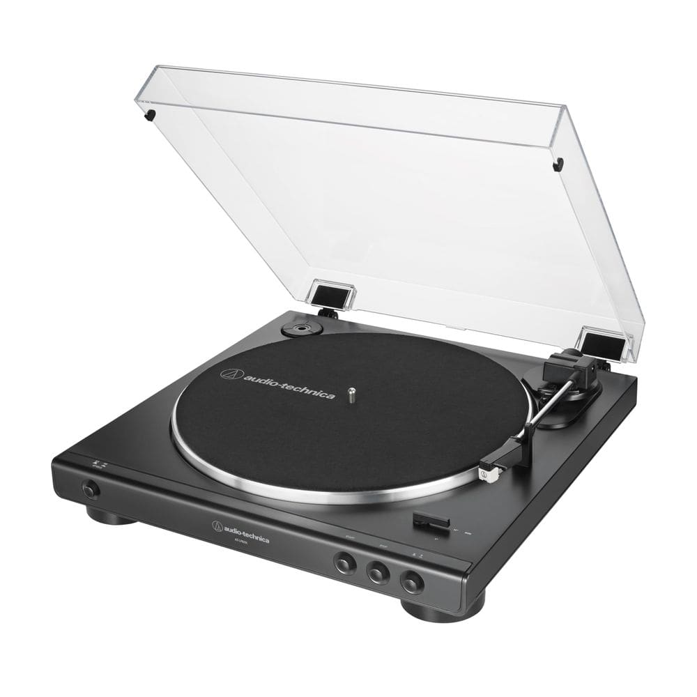 Mesa giratória Audio-Technica AT-LP60X-BK Belt-Drive estéreo preta