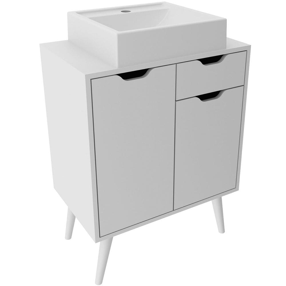 Gabinete para Banheiro 60 cm 2 Portas com Cuba Meire