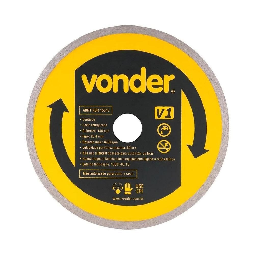 Disco De Corte Vonder Diamantado 180Mm V1