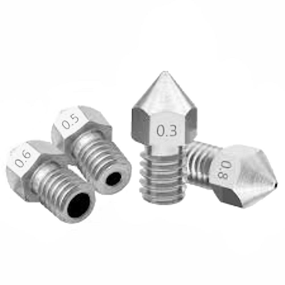 Bico Inox Extrusora Mk8 Filamento 1.75 Saida 0.3