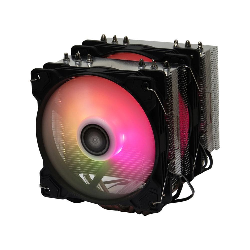 Cooler Processador Intel / Amd Com Led Rgb E 2 Fan 120Mm