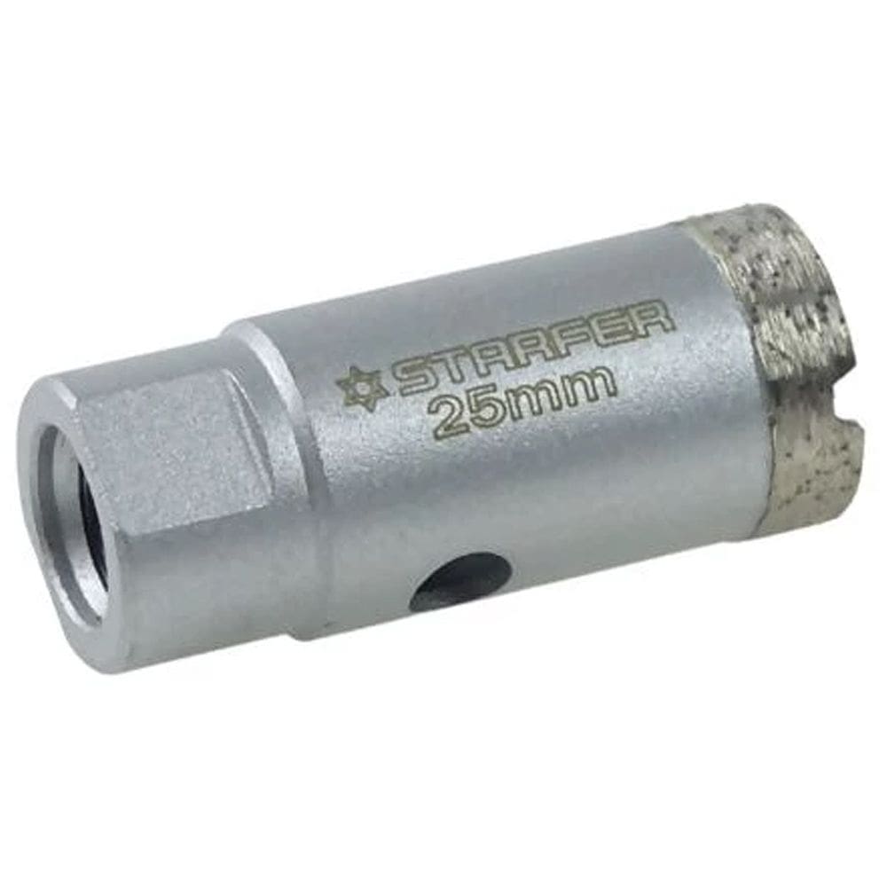 Broca Serra Copo Diamantada 25mm Rosca M14 para Esmerilhadeira Furos Limpos Telhas Tijolos Cêramica Azulejo