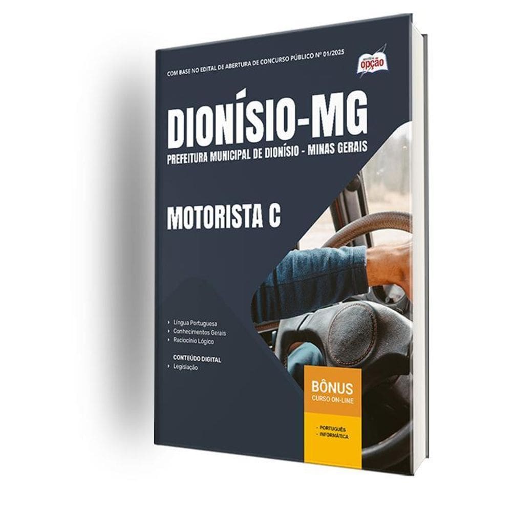 Apostila Prefeitura De Dionísio Mg 2025 - Motorista Cnh C
