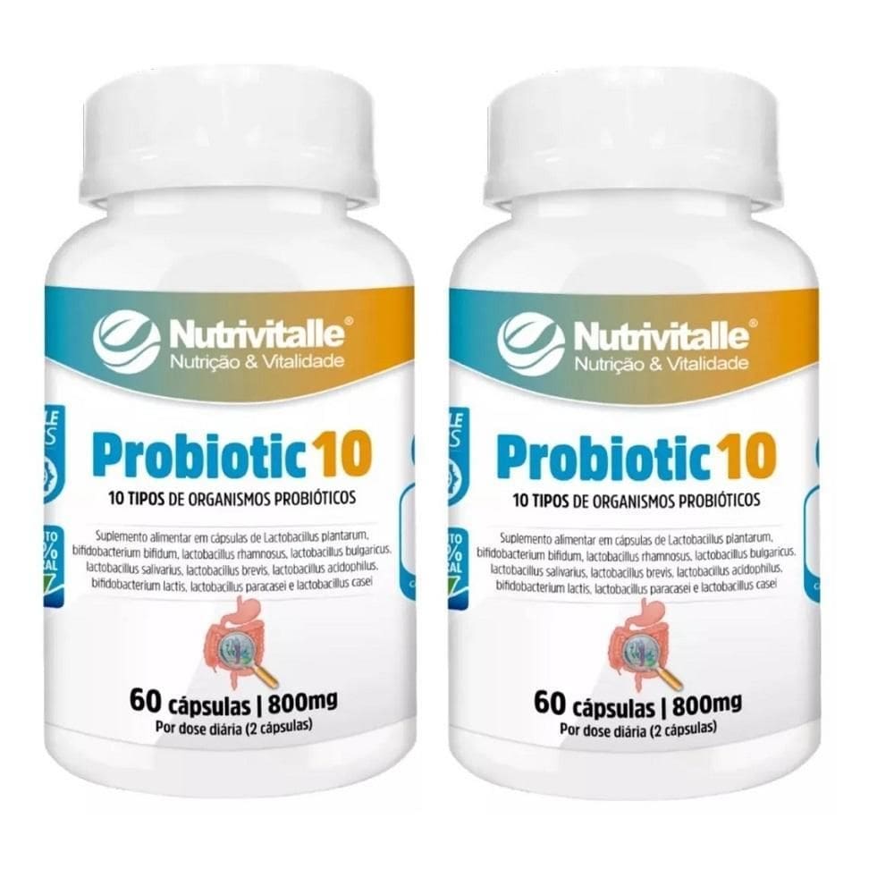 Kit 02 Suplementos Prob. 10 800Mg 60Caps Nutrivitalle