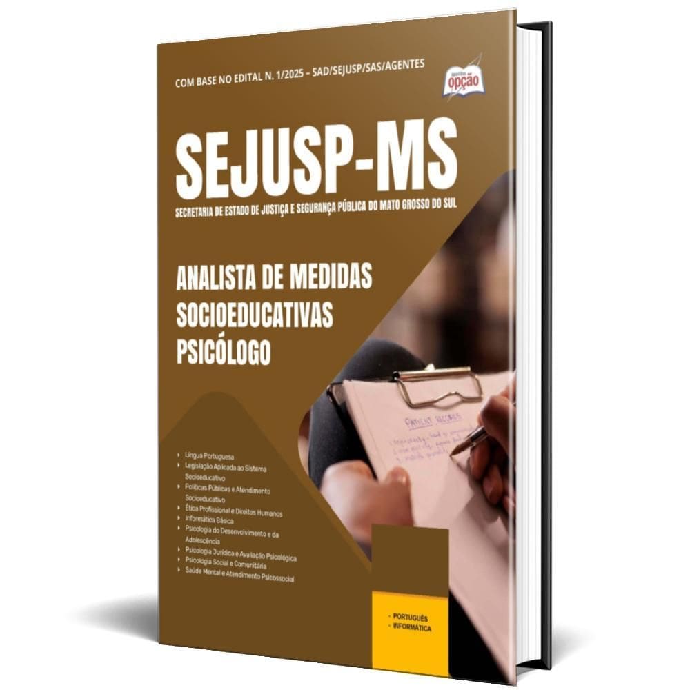 Apostila Sejusp Ms 2025 Analista Medidas Socioeducativas