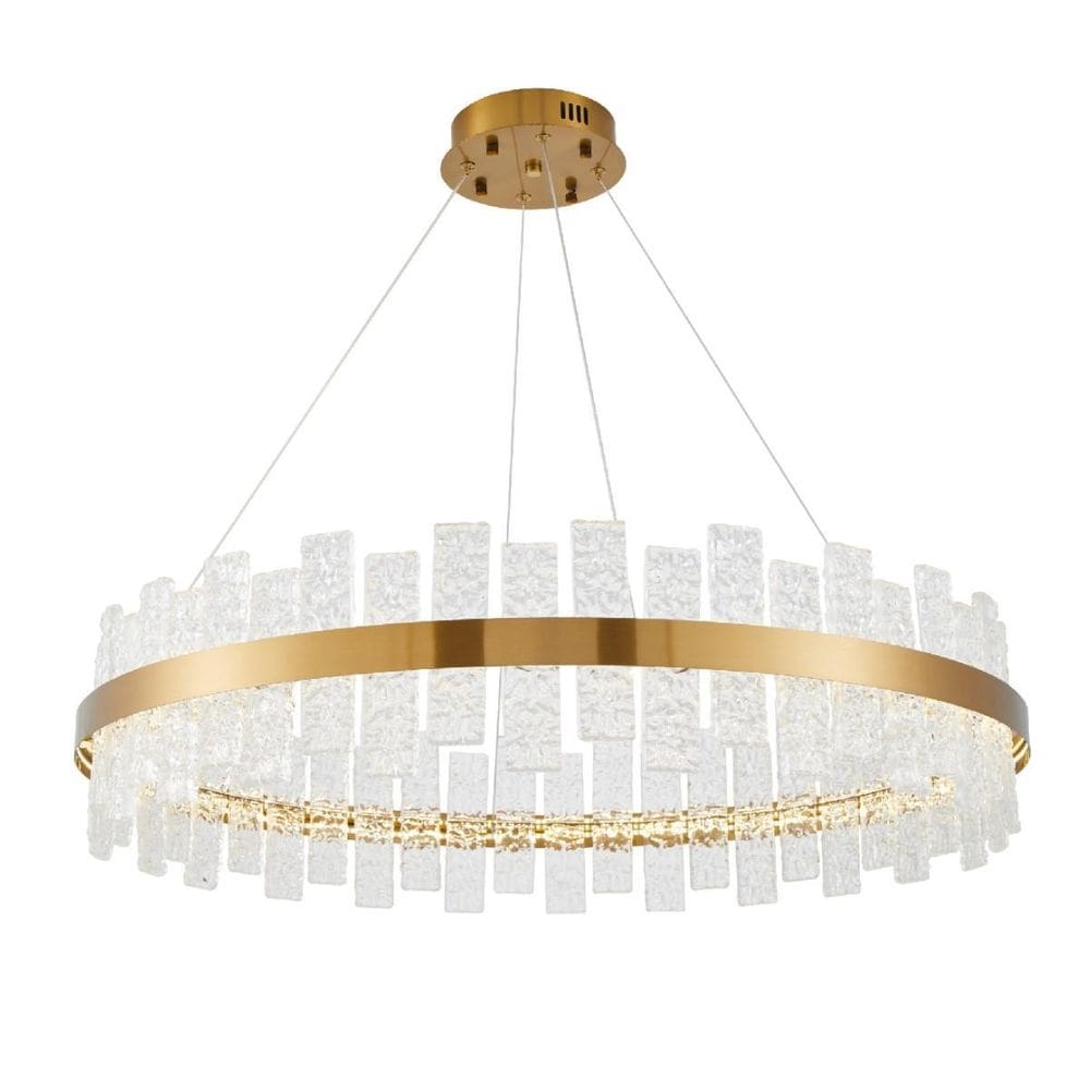 Pendente Led Nordecor Lowy 2762 Dourado 3000K Bivolt