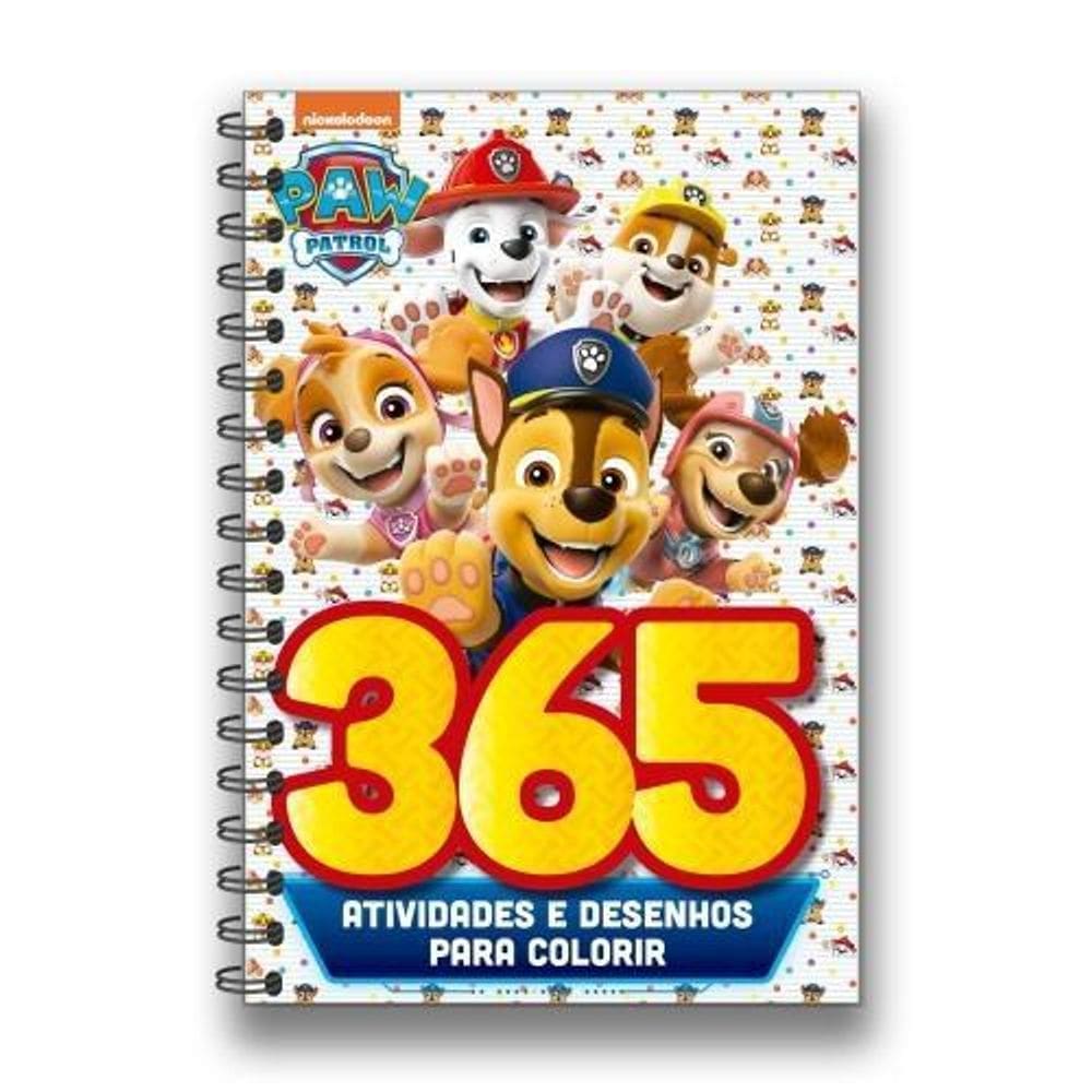 Livro Patrulha Canina - 365 Ativ. E Desenhos Para Colorir