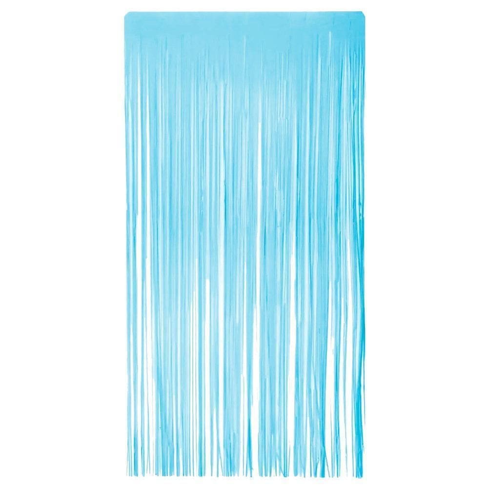 Cortina Decorativa 1X2Mt Azul Bebê Candy Festa Make+