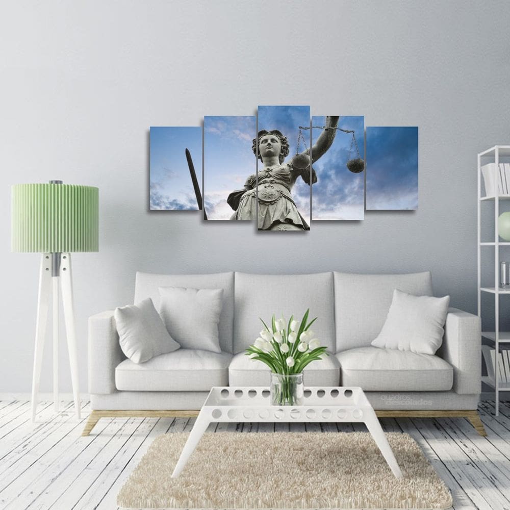 Quadro Mosaico Advocacia Direito Para Escritórios 5 Peças