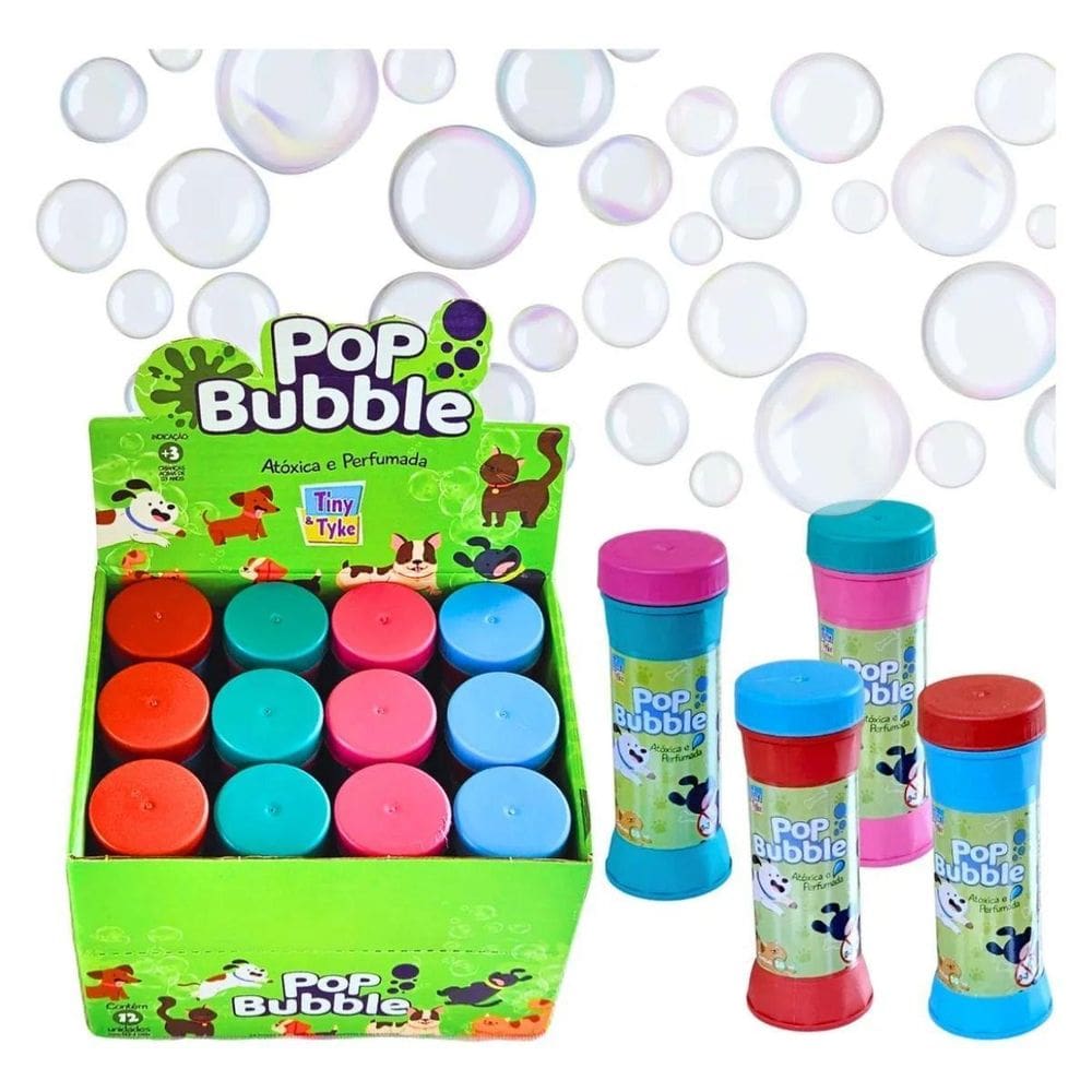 Bolha De Sabão Pets Display Com 12 Tubos - Tiny&Tyke