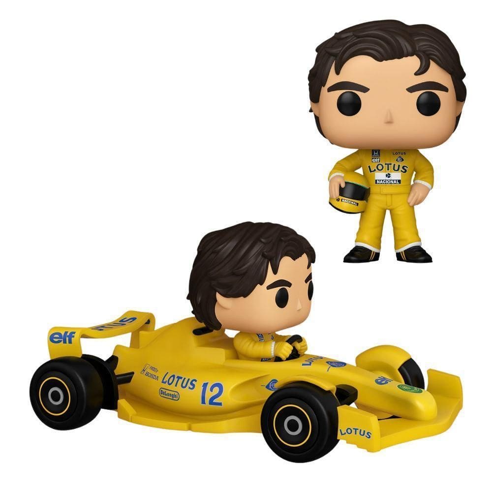 Kit Boneco Funko Pop Ayrton Senna Rides + Racing Lotus