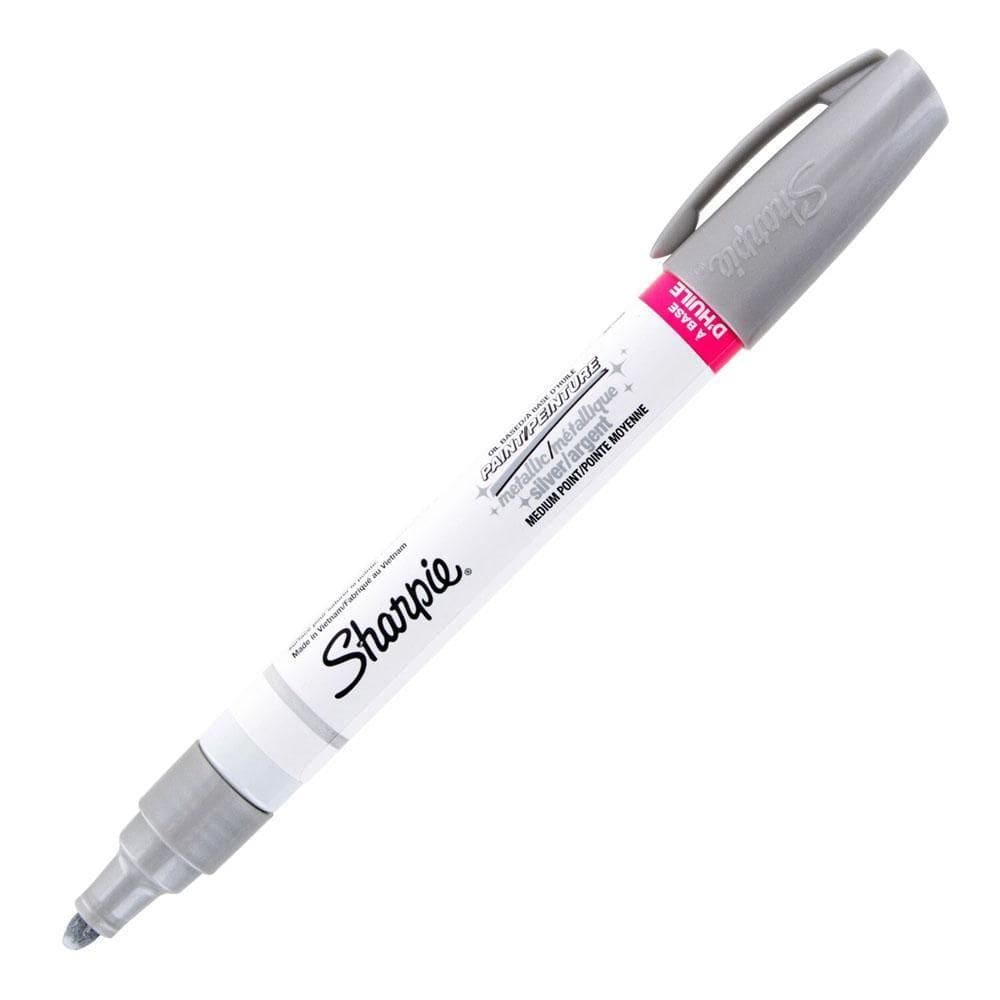 Caneta Marcadora Permanente Media Óleo Prata Sharpie