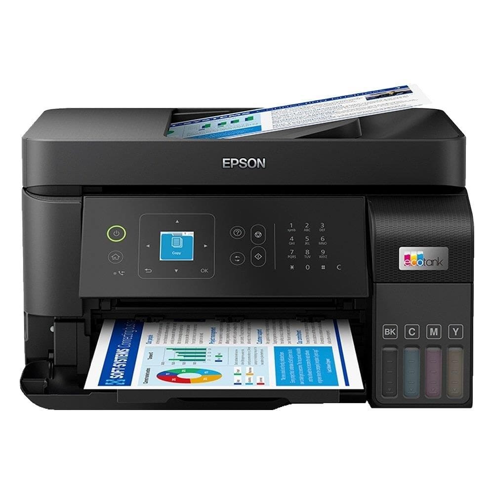 Multifuncional Epson Ecotank L5590 | Injeção de Tinta, Colorida, Wi-Fi, Wi-Fi Direct, USB 2.0, Preto