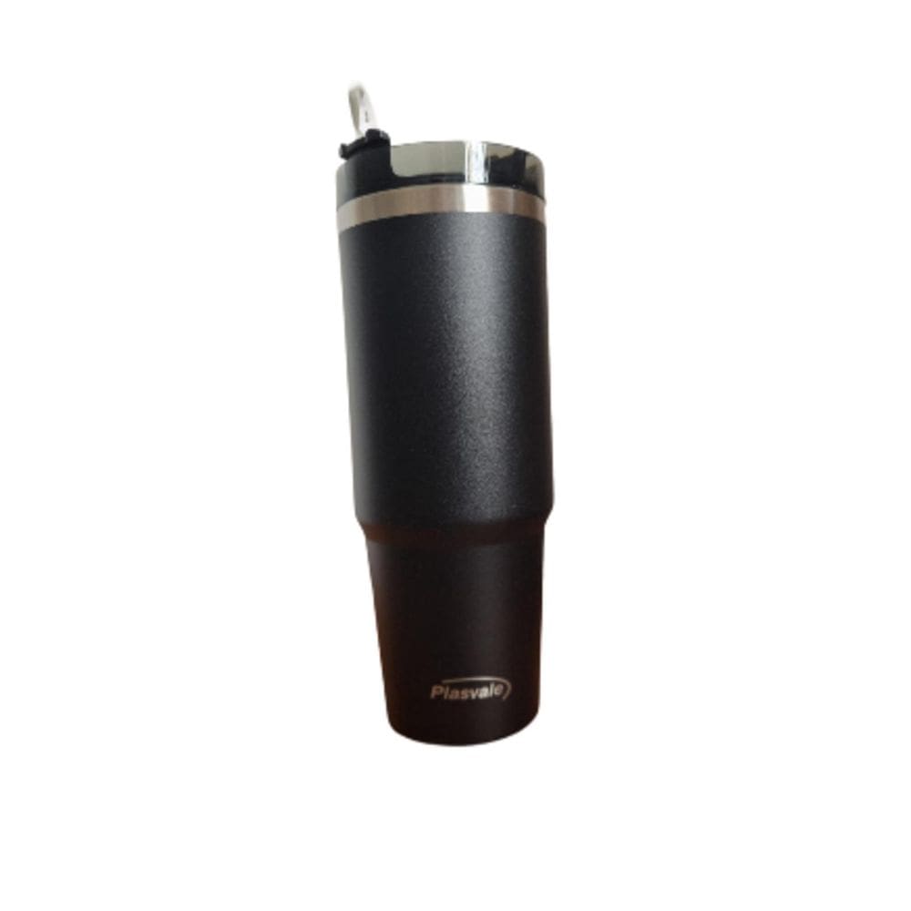Copo Térmico Plasvale Quencher Com Canudo 900Ml - Preto