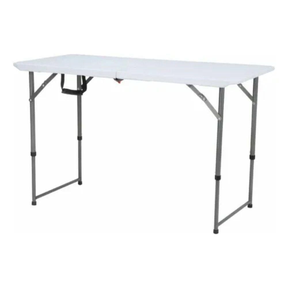 Mesa Dobrável Multiuso 120cm Estrutura Reforçada Branca