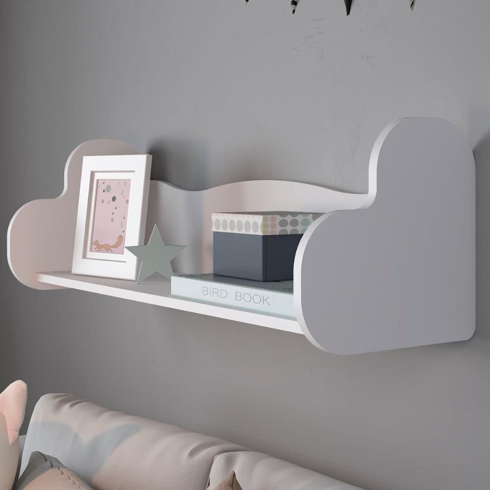 Prateleira Decorativa Nicho Infantil Mdf 91x30 Cm Arly Branco