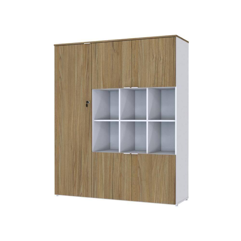 Armário Alto Com nichos E 05 Portas 161,5x135x42cm Wlan135 Com vermont Oak