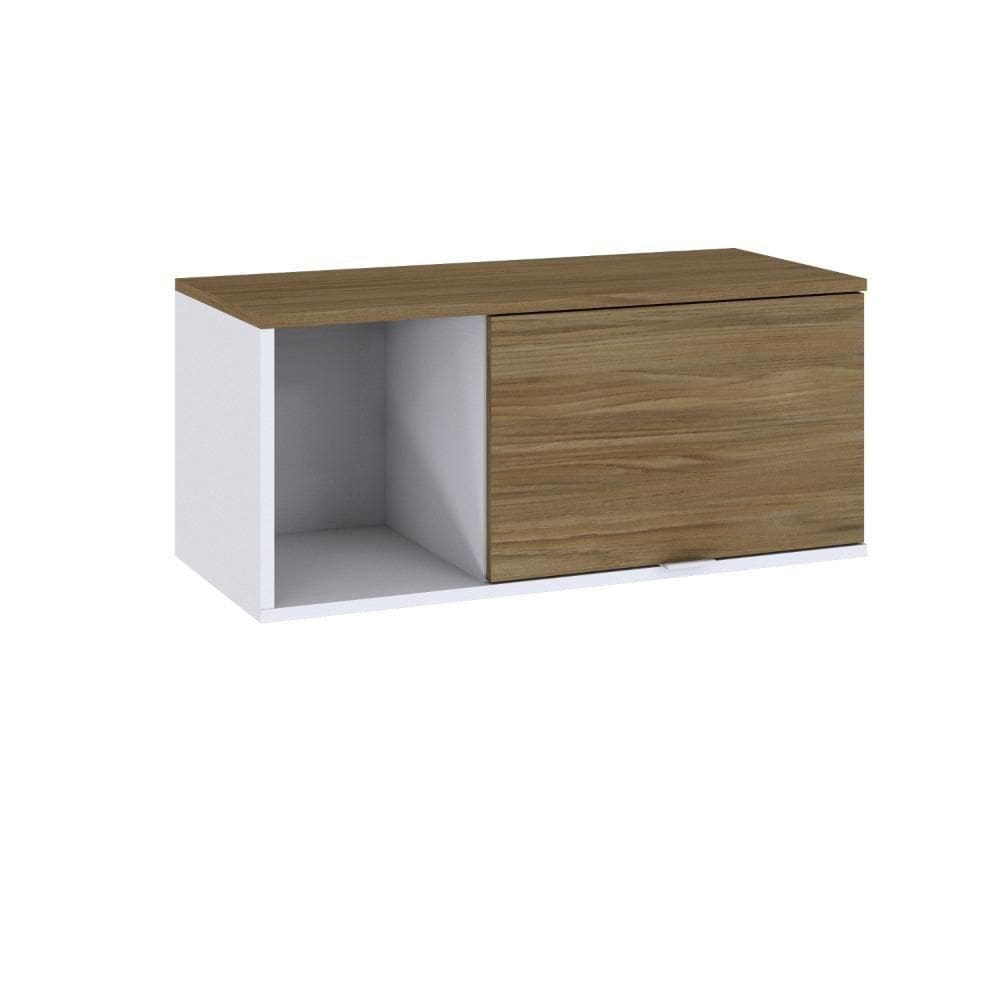 Armário Aéreo Com nicho E Porta Basculante 35x80x35cm Wlnp80 Com vermont Oak