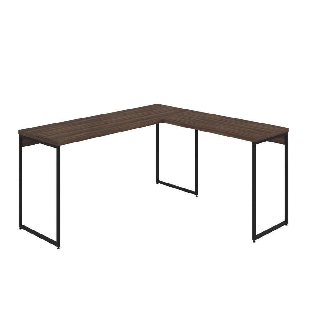 Mesa Em L Dynamica Diretor 150x140x75cm Nogal - Nogal -
