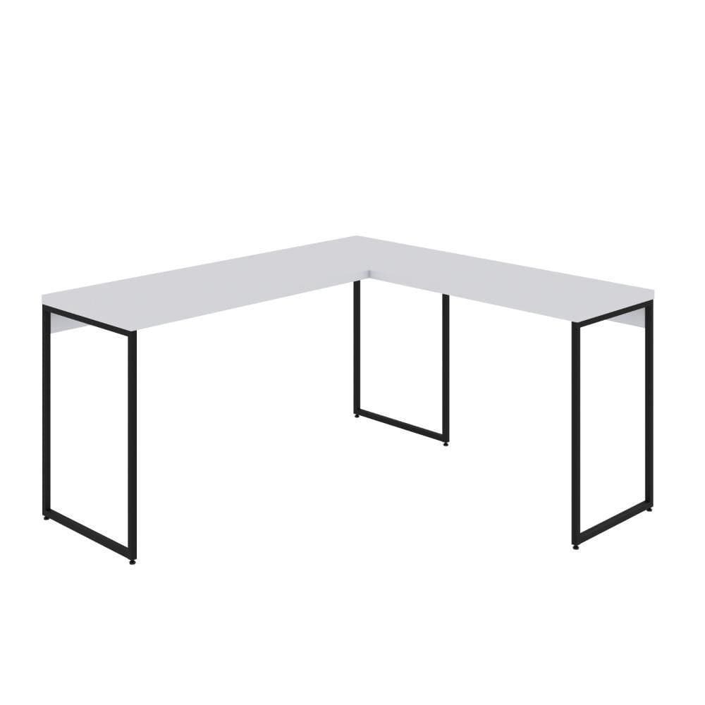 Mesa Em L Dynamica Diretor 150x140x75cm Branco Chess - Branco Chess -